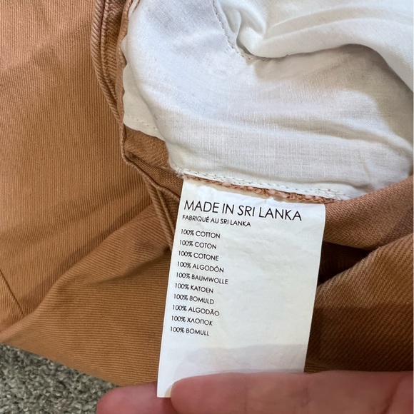 Club Monaco pants womens 4 orange high rise wide‎ leg cotton baddie coastal - Picture 8 of 15